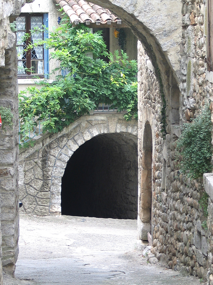kuisti, kävelykatu, Village, Ardèche