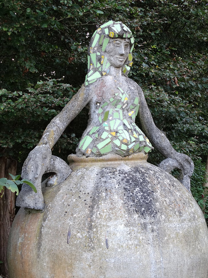 фигура, водна нимфа, произведения на изкуството, жени, Кана за вода, скулптура