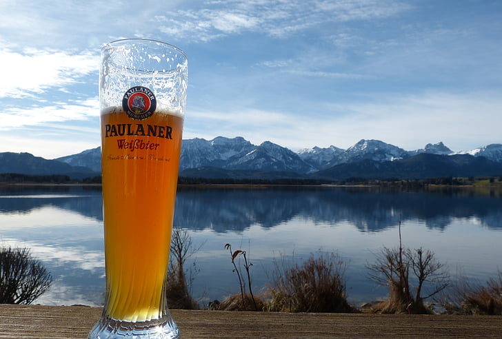 Allgäu, bira cennet, dağlar, Bavyera, içki, Göl, alkol