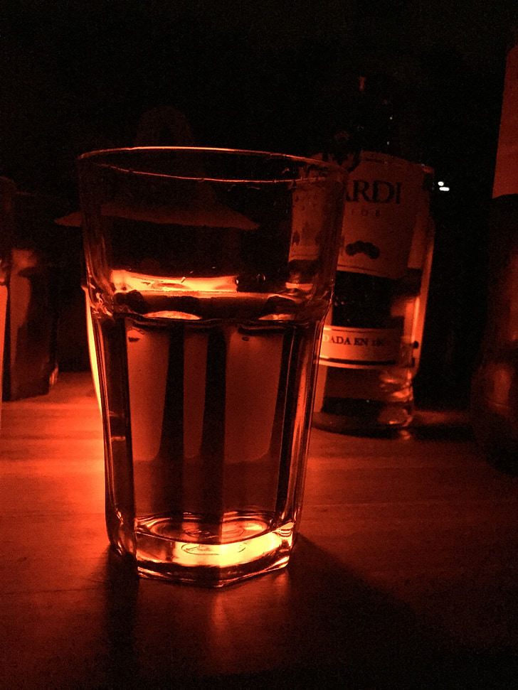 vidre, ROM, beguda, fosc, brillant, vermell