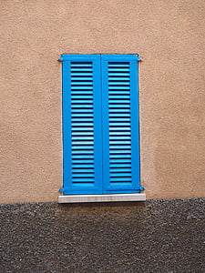 obturador, azul, Inicio, edificio, ventana, cerrado