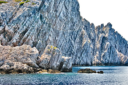 Horvaatia, Rock, Sea, Euroopa, kivi, rannikul, vee