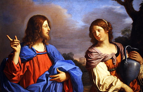Jesus, Maria Magdalena, Magdalena, Rahmen, Malerei, Öl auf Leinwand, Tapete