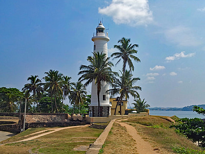galla, Sri lanka, Asia, kusten, havet, Lighthouse, gamla stan