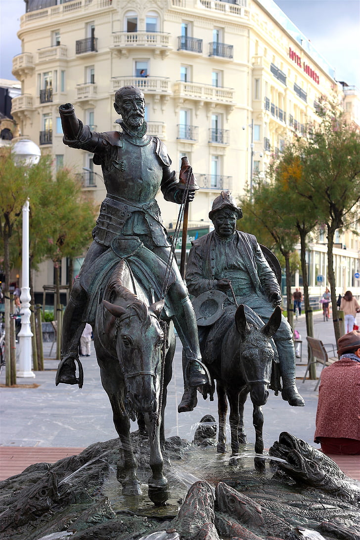 Statua, Monumento, scultura, soldato, cavallo, Plaza, città