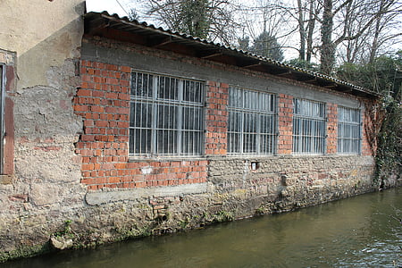 τοίχου, παράθυρο, παλιά, σχάρα, πλέγμα, πέτρα, πέτρινο τοίχο