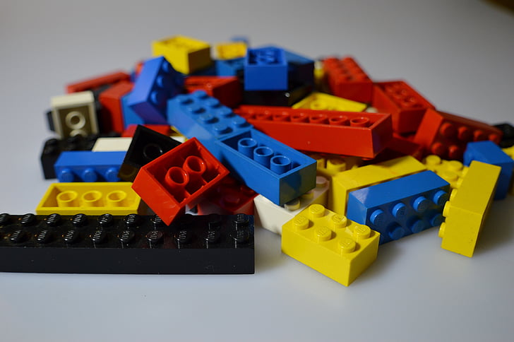 เลโก้, เด็ก, ของเล่น, มีสีสัน, เล่น, สร้างบล็อก