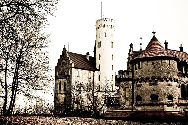Castell, Castell de Lichtenstein, Torre, Castell del cavaller, atracció turística, Burg lichtenstein, llocs d'interès