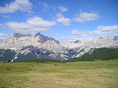 kreuzkofelgruppe, Heiligkreuzkofel, Dolomity, hory, alpské, Jižní Tyrolsko, Itálie