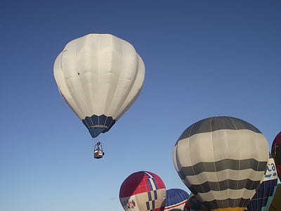 balões, balões de ar quente, céu, voo, balão, sol, Horizon