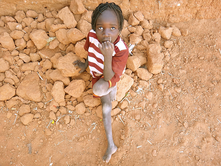 Africa, bambini, africano, persone, bambino, deserto, povertà