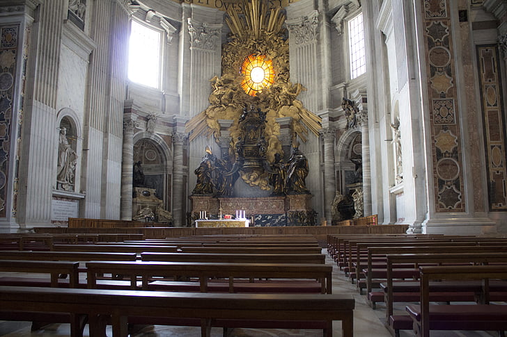 Εκκλησία, φως, Εκκλησία του Αγίου Πέτρου, vaticanet, Ρώμη, βωμός, θρησκεία