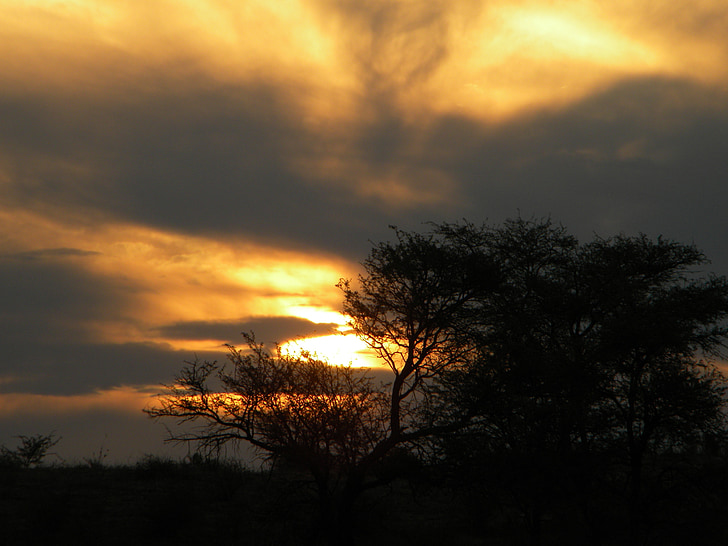 sunset, scene, nature, landscape, sky, sunlight, travel