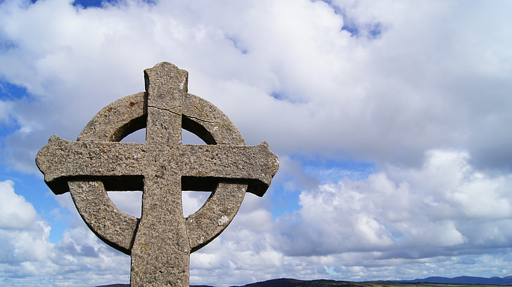 Irska, Donegal, keltski, scensko, irščina, križ, zgodovinski