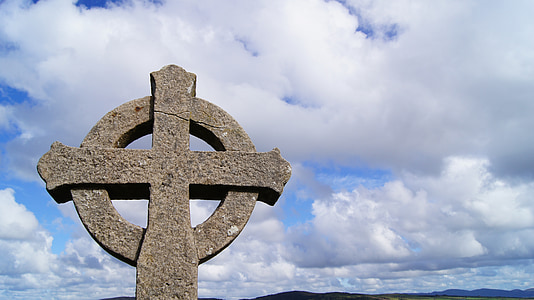 Irlande, Donegal, celtique, Scenic, Irlandais, Croix, historique