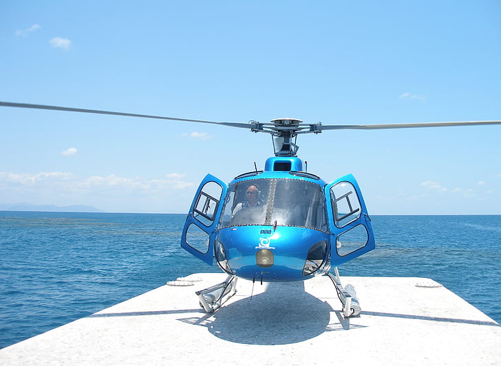 helikopter, Great barrier reef, Australien