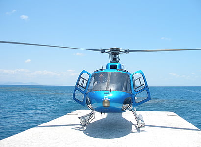 hélicoptère, grande barrière de corail, Australie