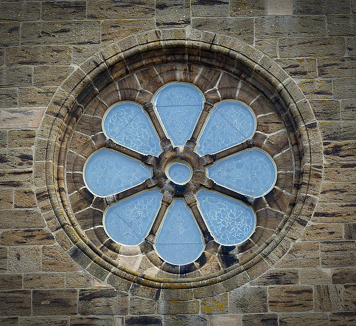 window, old, stone, old window, historically, church window, grid