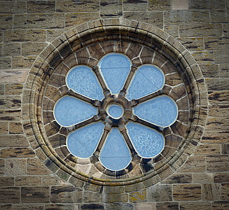 finestra, vell, pedra, antiga finestra, Històricament, finestra de l'església, quadrícula