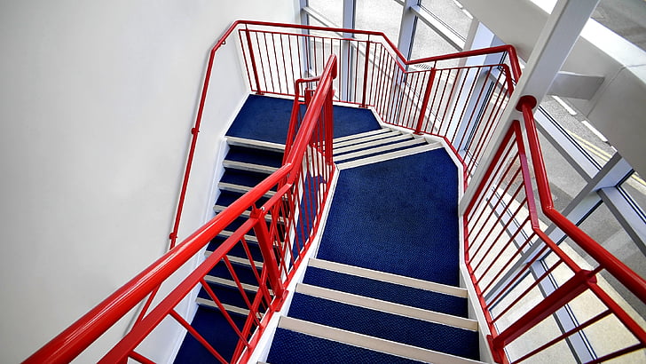 escaliers, cage d’escalier, escalier, escalier, construction, moderne, conception