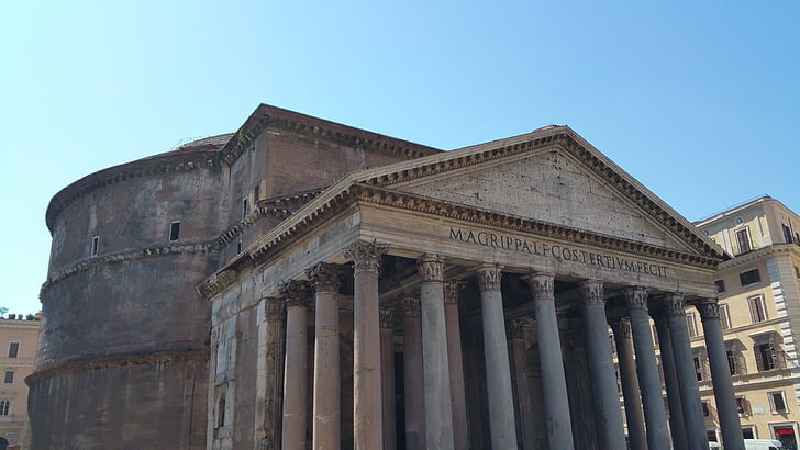 Rim, Panteon, povijesne, starinski, hram, grad, Rimski