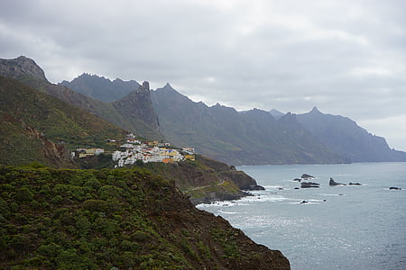 Sahil, ada, Deniz, kaya, Tenerife