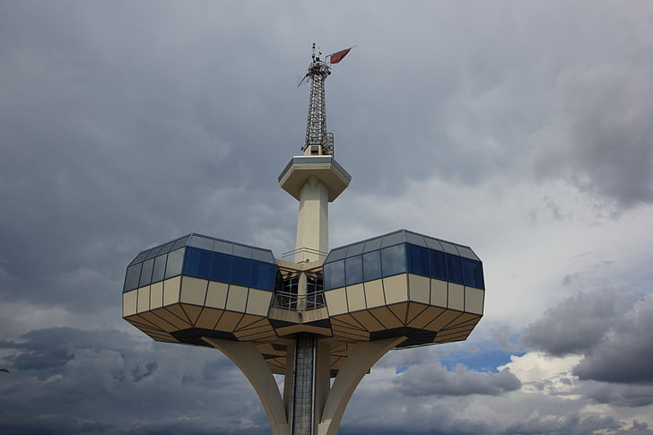 Juodkalnija, Podgorica, telekomunikacijų, bokštas, ryšių, perdavimo