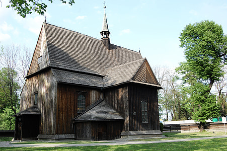 Chiesa, Chiesa di legno, Malopolska, architettura, Monumento, edificio sacro, cistercensi