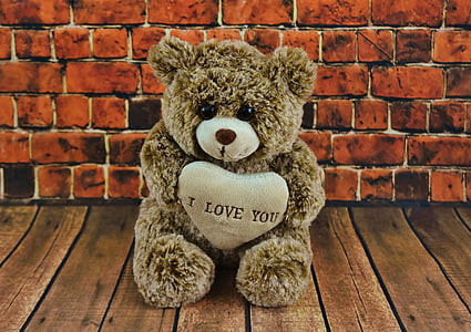 테 디, 발렌타인의 날, 사랑, 영원히, 귀여운, 곰, 봉 제