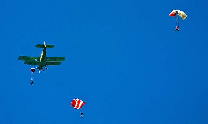 parachutespringen, sport, parachutist, competitie, vliegen, Extreme sporten, Parachute