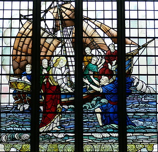 Kościół, okno, Kościół okno, obraz, Anglia, Guernsey, religia