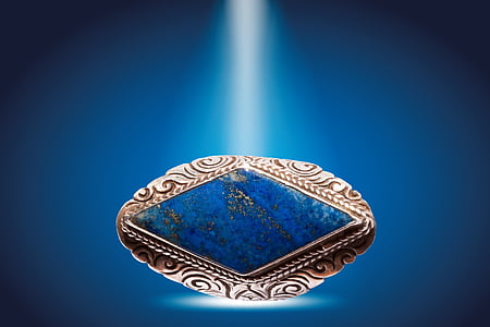 ring, silver, lapis lazuli, azurite, lapis, blue shiny, jewellery