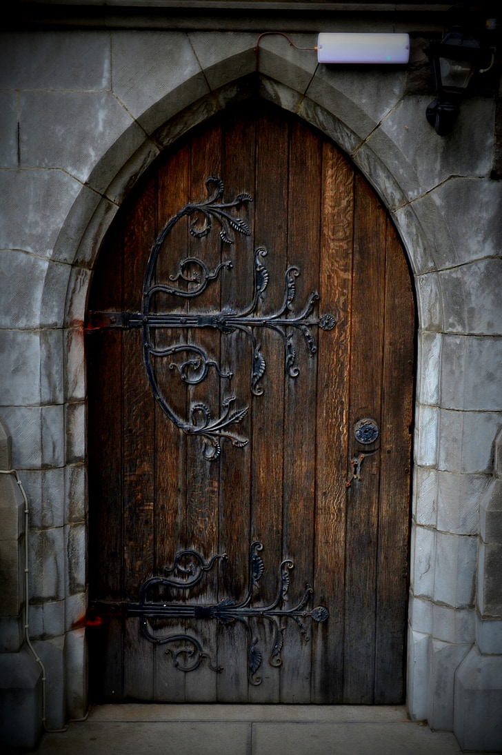 porta, objectiu, l'entrada, fusta, portes, porta, Portal
