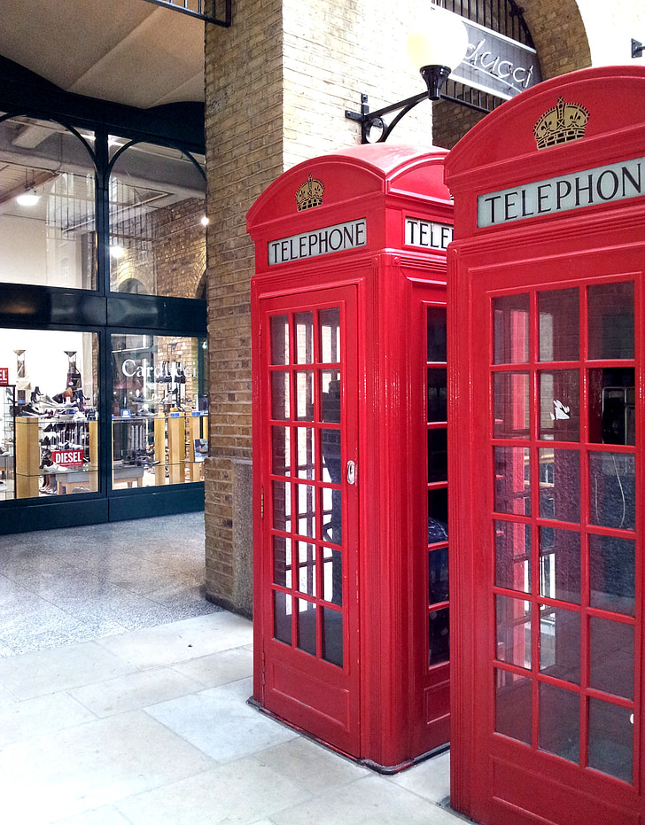 London, kajutid, telefoni, punane