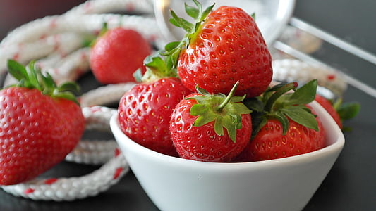 stroberi, Berry, merah, buah, buah-buahan, Manis, sehat
