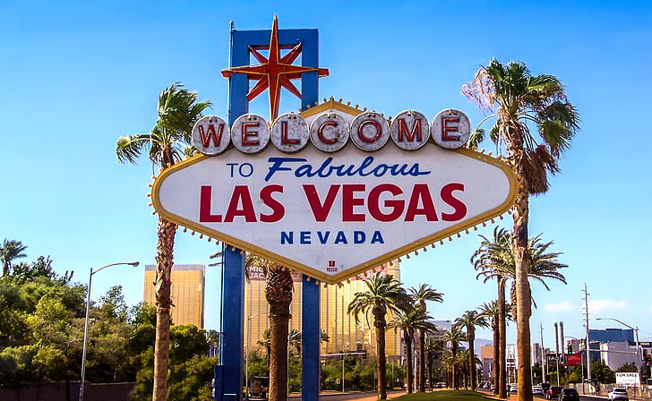 signe, Las vegas, Nevada, icònica, Benvingut, arquitectura, atracció