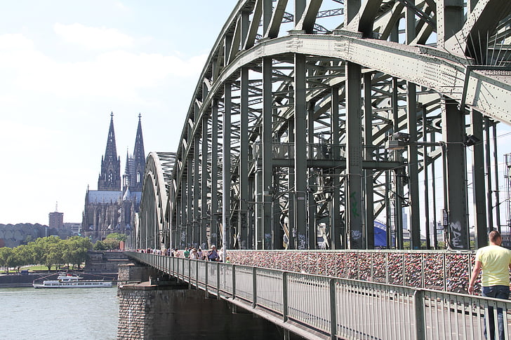 Cologne, Jembatan, Katedral, Rhine
