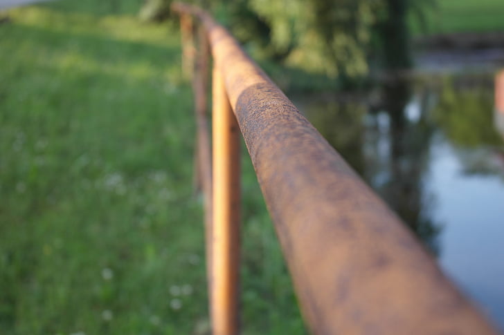 railing, old, water, detail, long