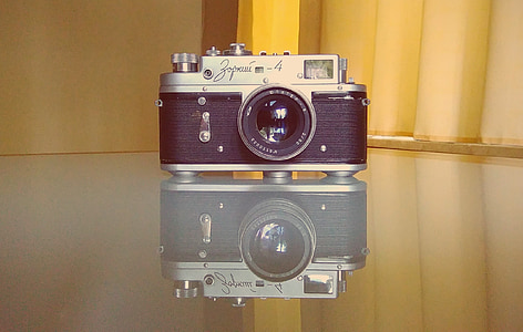 fotoğraf makinesi, eski, Retro, Vintage, yansıma, Fotoğraf, objektif