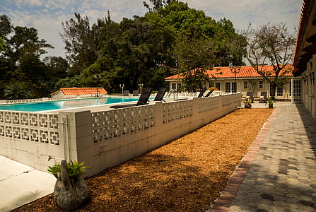 shangri-la, 水疗中心, 酒店, 尼柏泉, 佛罗里达州, 游泳池, 户外