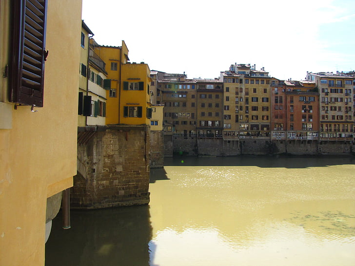Florencia, rieka, Most, domy