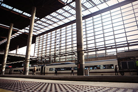 pályaudvar, vonatok, vasút, Station, szállítás, utazás, vasúti