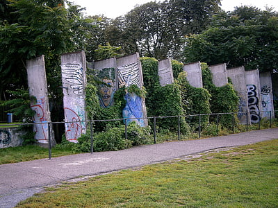 Стіна, Берлін, частини стін, Пам'ятник, пофарбовані, Берлінський Мур, капітал
