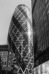 Gherkin, London, City, Tower, arkitektur, bybilledet, skyline