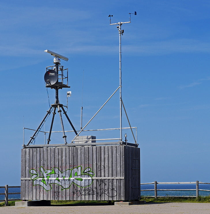 weather station, automated, weather data, data collection, radio transmission, radar, satellite dish