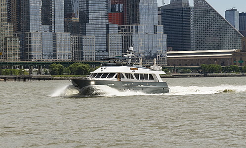 tekne, gemi, nehir, Hudson, New york, NYC, Deniz