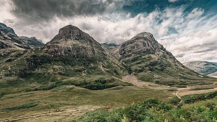 Skotijas kalnieni un salas, Skotija, Skotijas kalnieni, daba, ainava, noskaņojums, mākoņi