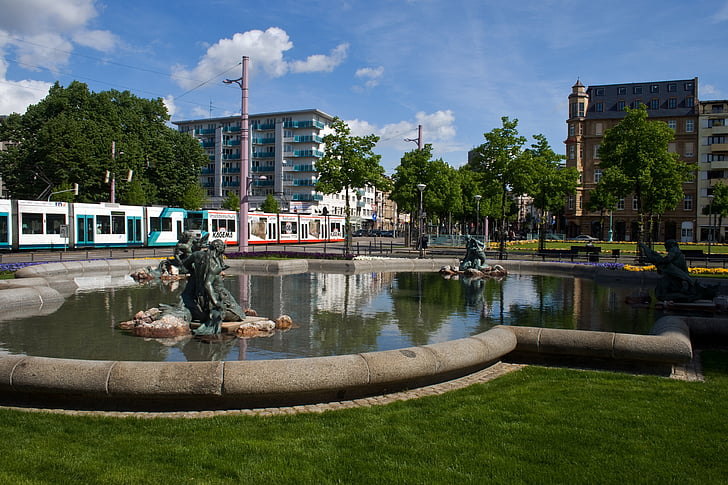 Mannheim, gamlebyen, fontene