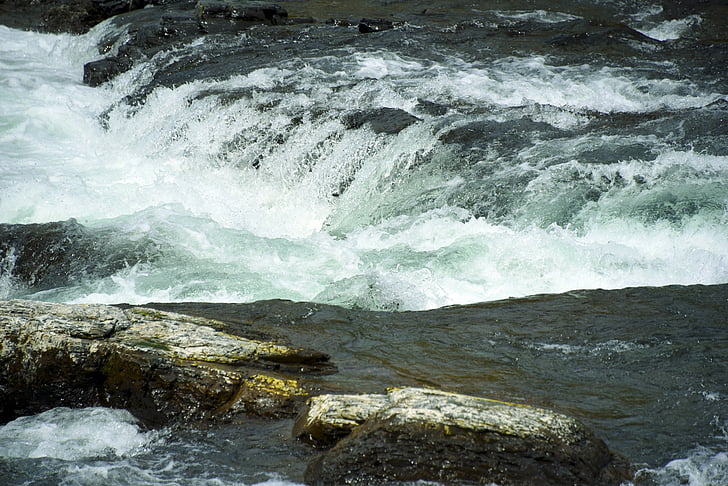 riu, furiós, l'aigua, natura, corrent, medi ambient, mullat