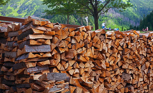fusta, combustible, llenya, registres, troncs de fusta, faig els registres, natura